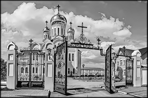 Ворота в храм - картинки для гравировки